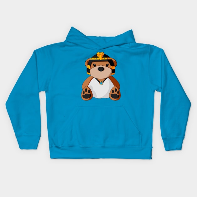 Cleopatra Teddy Bear Kids Hoodie by Alisha Ober Designs